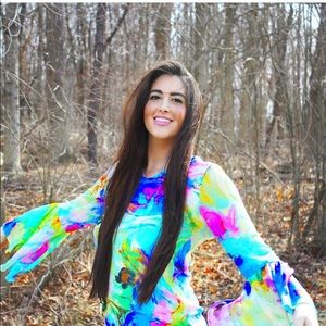 Buddy love watercolor flowy tunic